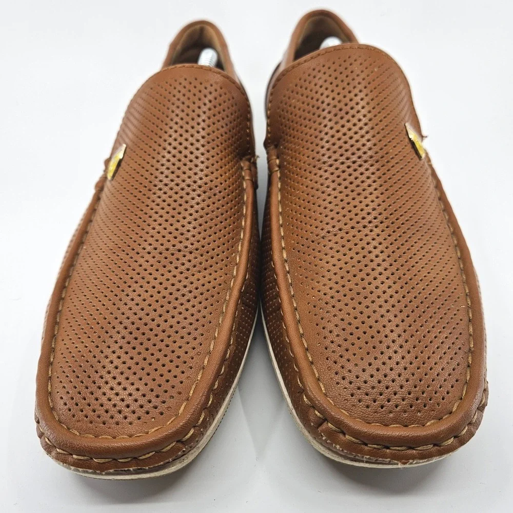 Men's‎ Bruno Marc Brown Perforated Driving Loafers Slip On Boat Shoes Size 11